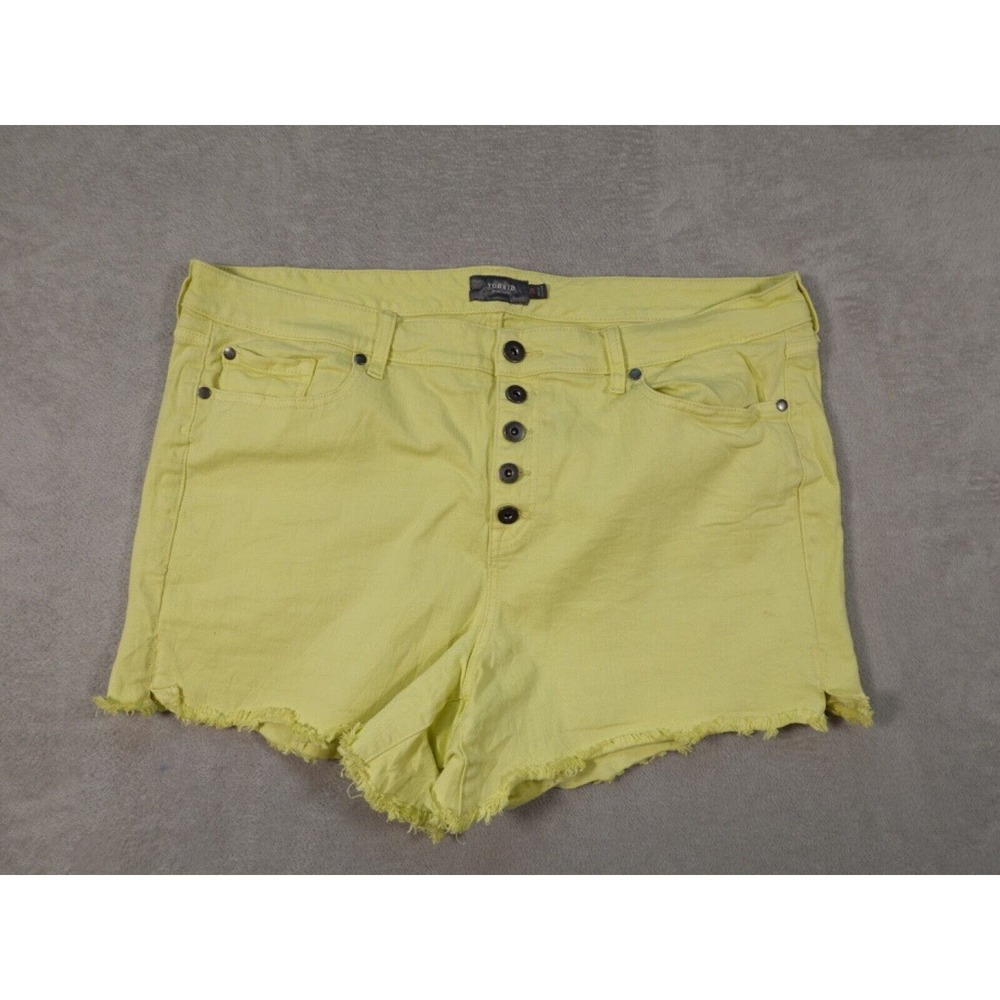 Torrid Yellow Jean Shorts